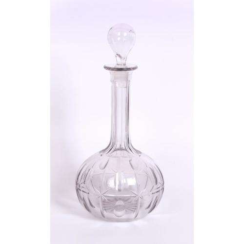 VICTORIAN CUT-GLASS DECANTER AND STOPPER