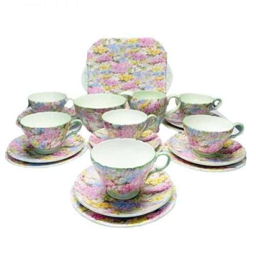 Shelley Rock Garden Chintz Tea Set 13454