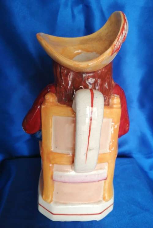 ANTIQUE RARE Staffordshire Toby Mug Jug Circa 1870 Seated Muskateer Man