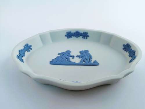 Wedgwood White Jasper with Blue Oblong Trinket Dish