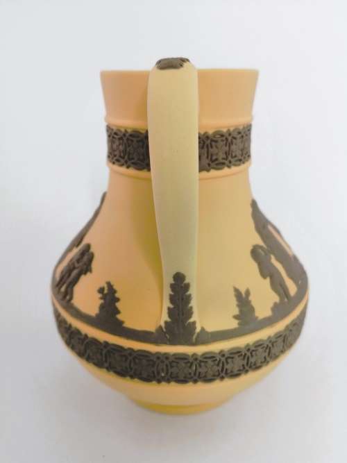 Wedgwood Rare Cane Jasper Wear with Brown Neoclassical Design Large Jug