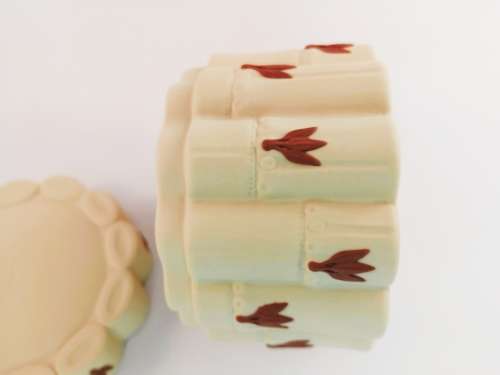 Rare Wedgwood Primrose Terracotta Jasper Ware Bamboo Jewelry Covered Box