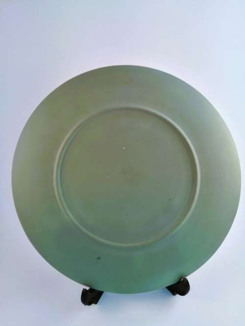 Vintage Wedgwood Jasper Green Large William Shakespeare Display Plate *