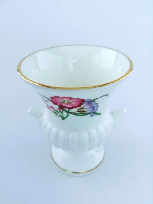 Wedgwood Pretty Urn Vase, Floral Design  #