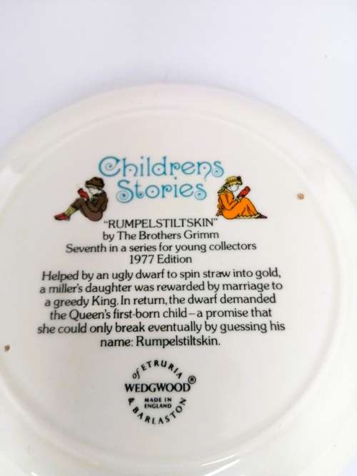 Wedgwood Childrens Story 1977 Rumpelstiltskin by the Brothers Grimm