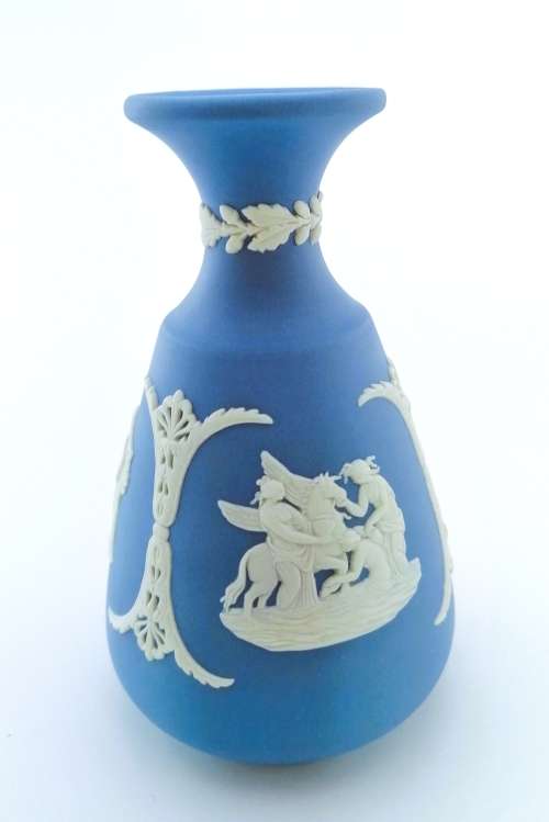 Wedgwood Jasper Blue Vase  #