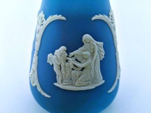 Wedgwood Jasper Blue Vase  #