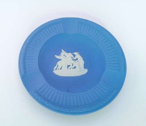 WEDGWOOD BLUE JASPER ROUND TRAY  #