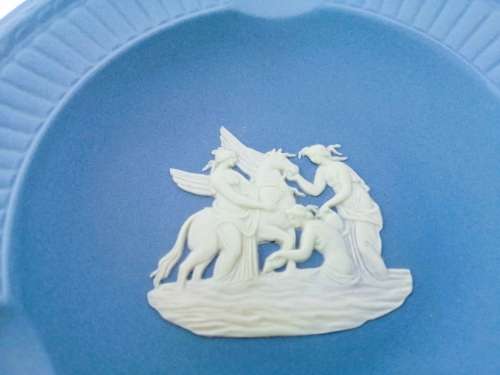 WEDGWOOD BLUE JASPER ROUND TRAY  #
