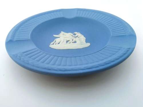 WEDGWOOD BLUE JASPER ROUND TRAY  #