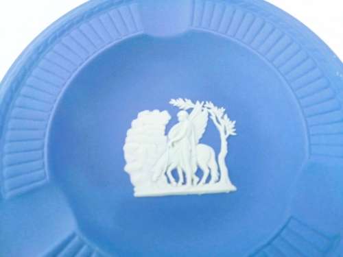 WEDGWOOD BLUE JASPER ROUND TRAY  #