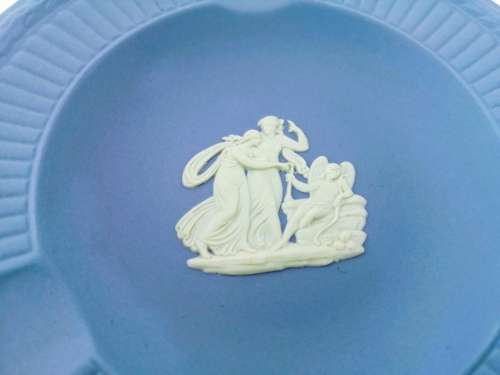 WEDGWOOD BLUE JASPER ROUND TRAY  #