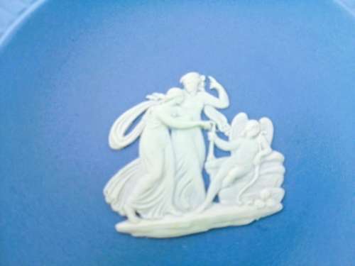 WEDGWOOD BLUE JASPER ROUND TRAY  #