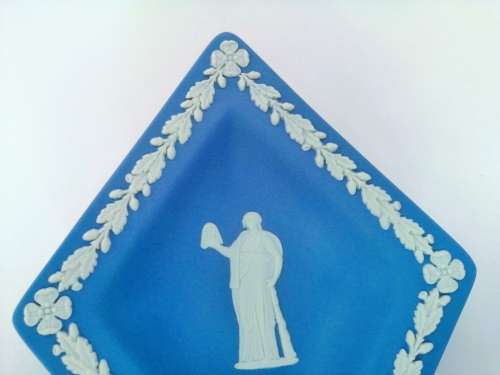 Vintage Wedgwood Jasper Blue Diamond Dish  #