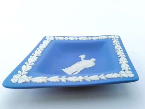 Vintage Wedgwood Jasper Blue Diamond Dish  #