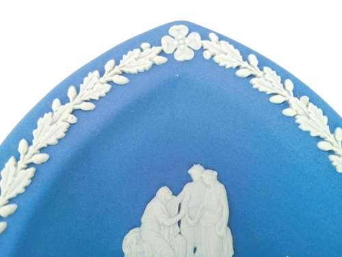 Vintage Wedgwood Jasper Blue Spade Dish  #