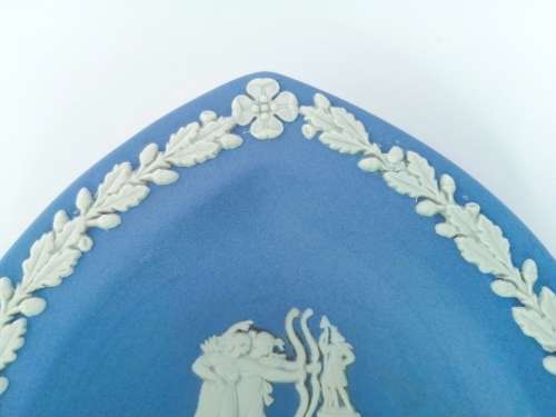 Vintage Wedgwood Jasper Blue Spade Dish  #
