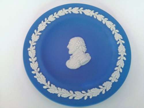 WEDGWOOD BLUE JASPER ROUND TRAY #