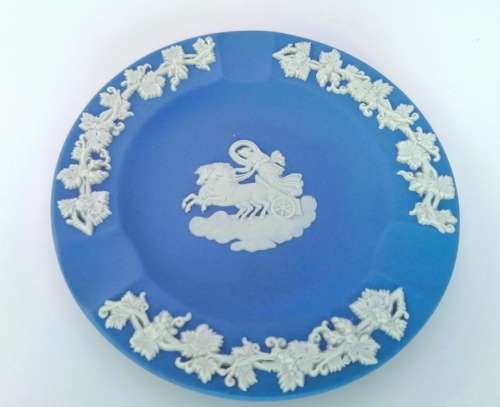 WEDGWOOD BLUE JASPER ROUND TRAY #