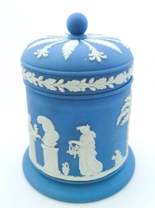 WEDGWOOD BLUE JASPER Large Lidded Pot