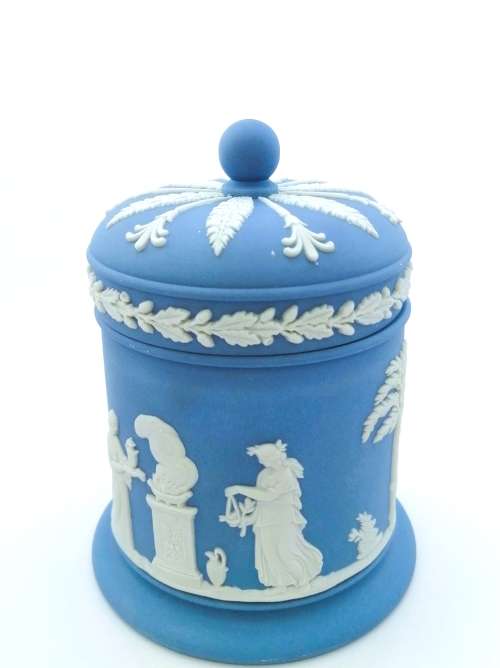 WEDGWOOD BLUE JASPER Large Lidded Pot