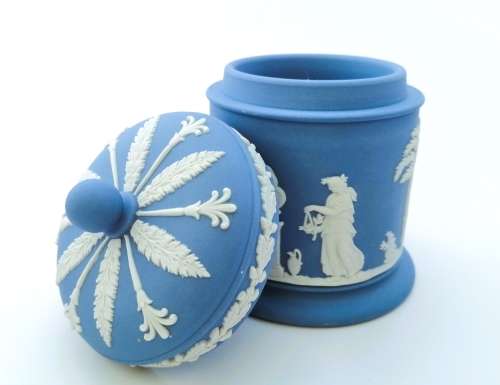 WEDGWOOD BLUE JASPER Large Lidded Pot