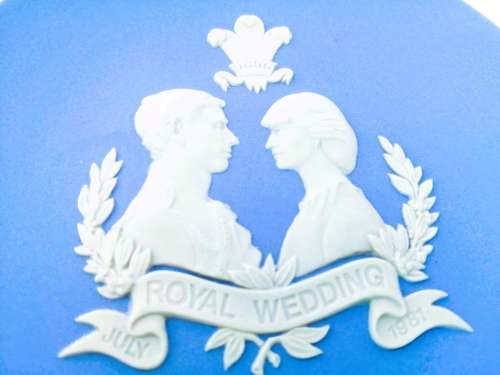 Vintage Wedgwood Jasper Blue Large Royal Wedding  #
