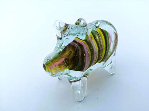Alum Bay Glass Pig Paperweight / Ornament