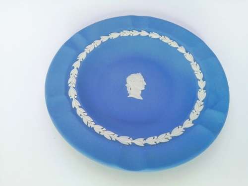 Vintage Wedgwood Jasper Fluted Plate Dish #
