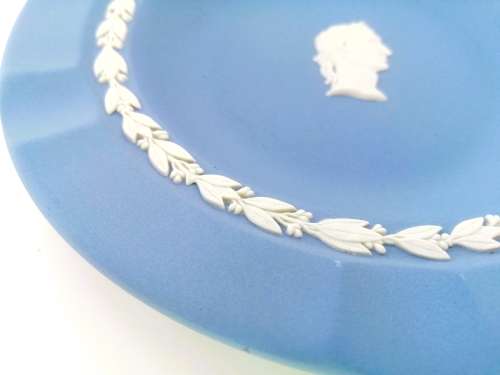 Vintage Wedgwood Jasper Fluted Plate Dish #