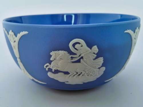 Vintage Wedgwood Jasper Blue Glazed Dish - Bowl  #