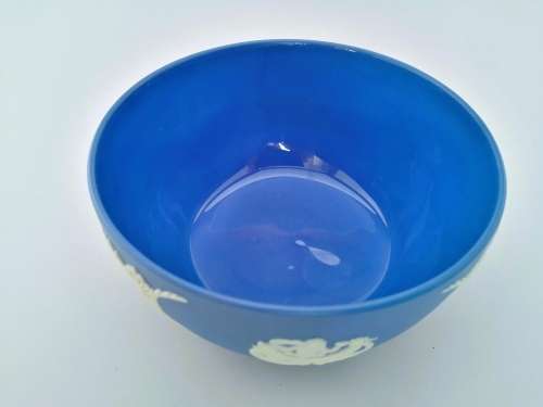 Vintage Wedgwood Jasper Blue Glazed Dish - Bowl  #