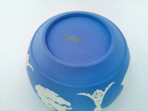Vintage Wedgwood Jasper Blue Glazed Dish - Bowl  #