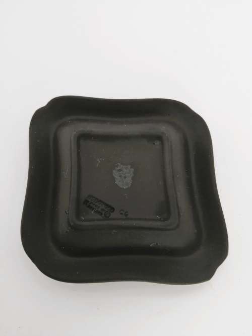 WEDGWOOD Black Jasperware Cupid Winter Tray