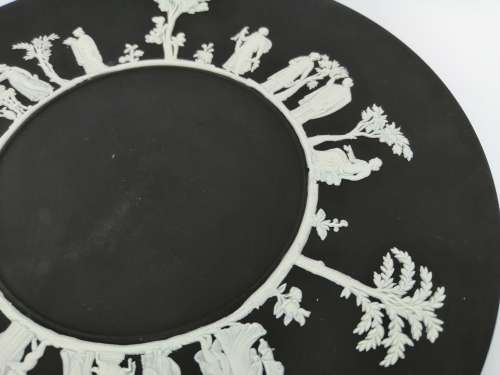 Wedgwood Basalt Black Jasperware Plate  #