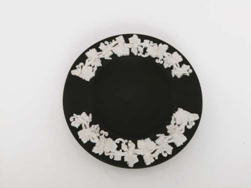 Black and White Basalt Wedgwood Jasperware Pin Dish