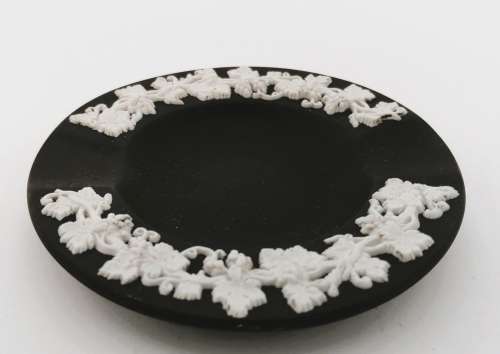 Black and White Basalt Wedgwood Jasperware Pin Dish