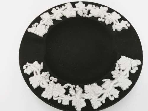 Black and White Basalt Wedgwood Jasperware Pin Dish