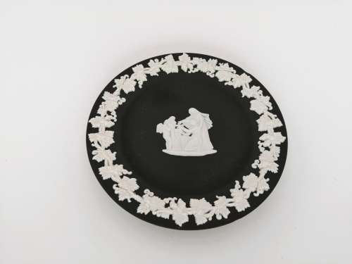 Black and White Basalt Wedgwood Jasperware Pin Dish