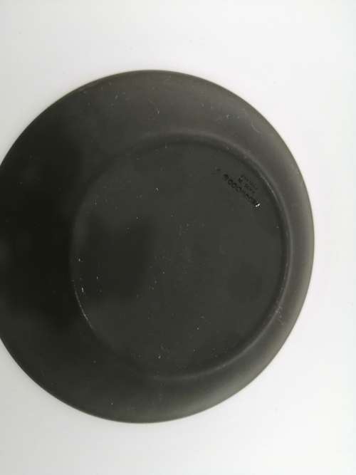 Black and White Basalt Wedgwood Jasperware Round Pin Dish