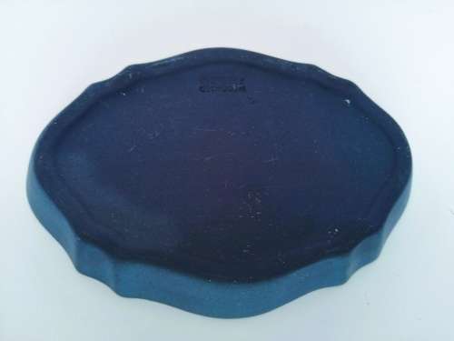 Vintage Wedgwood Jasper Portland Blue Oval Dish  #