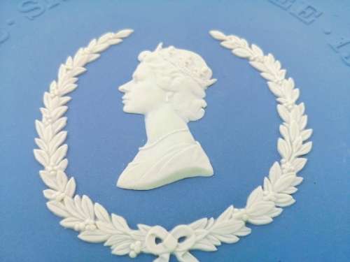 Vintage Wedgwood Jasper Siiver Jubilee 1952 -1977 plate  #