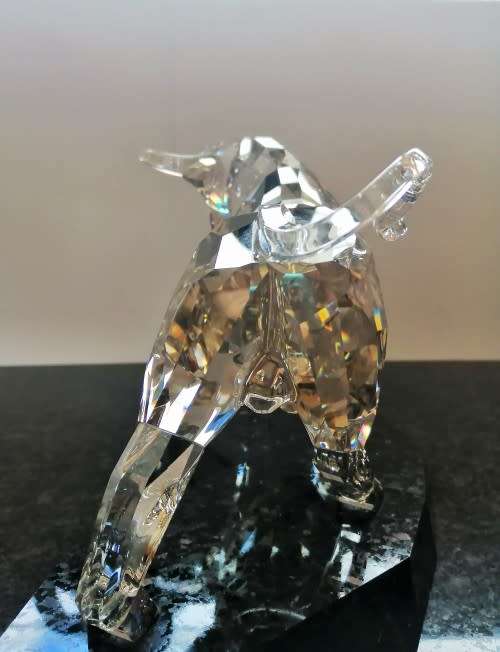 SWAROVSKI Very Large and Heavy Figurine Soulmates Bull Silver Shade  #