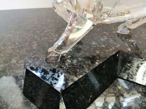SWAROVSKI Very Large and Heavy Figurine Soulmates Bull Silver Shade  #
