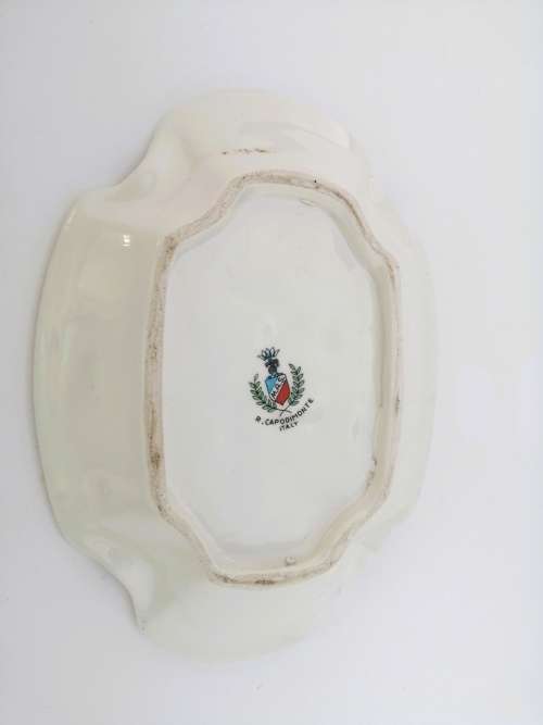 Fabulous Capodimonte Handmade Hand painted Dish Italy