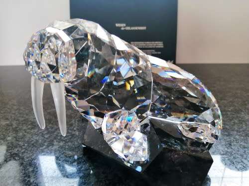 Swarovski Crystal Walrus Soulmates On Marble Base