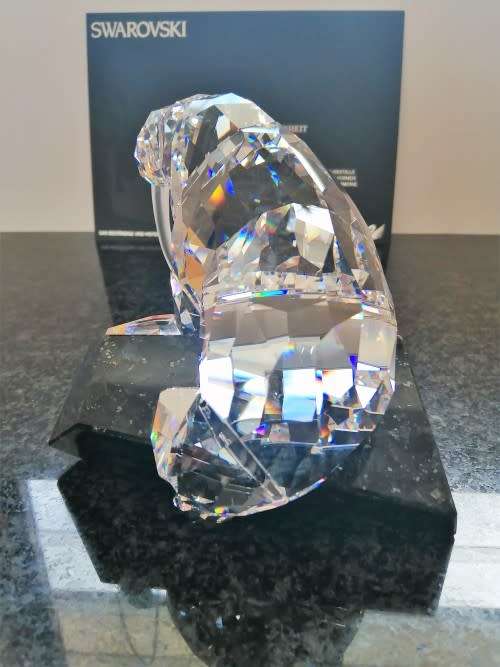 Swarovski Crystal Walrus Soulmates On Marble Base