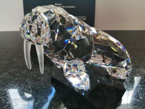 Swarovski Crystal Walrus Soulmates On Marble Base