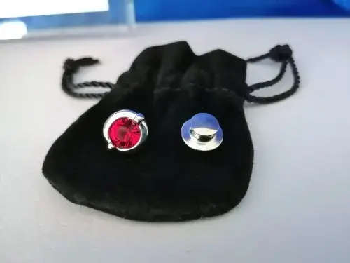 Swarovski Crystal Event Pin 2003 Rhodium Red Aantonio