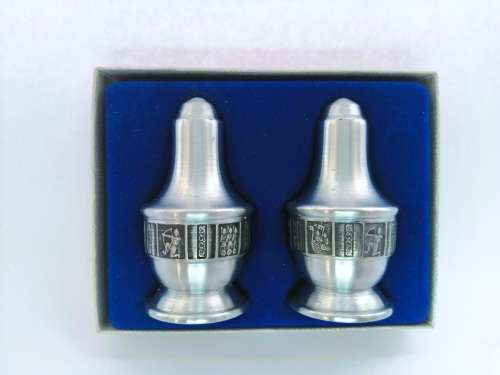 Norwegian Pewter - Konge Norse Viking Salt and  Pepper Pots